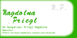 magdolna priegl business card